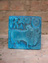The India Craft House Delhi Blue Art Pottery Wall Plaque | Mohenjo Daro (Bull)