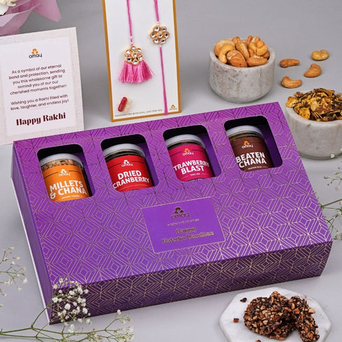 Omay Foods Delicious Delicacies Bhai-Bhabhi Rakhi Gift Box