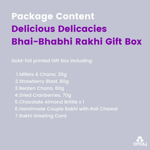 Omay Foods Delicious Delicacies Bhai-Bhabhi Rakhi Gift Box