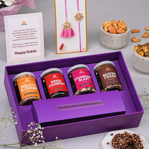 Omay Foods Delicious Delicacies Bhai-Bhabhi Rakhi Gift Box