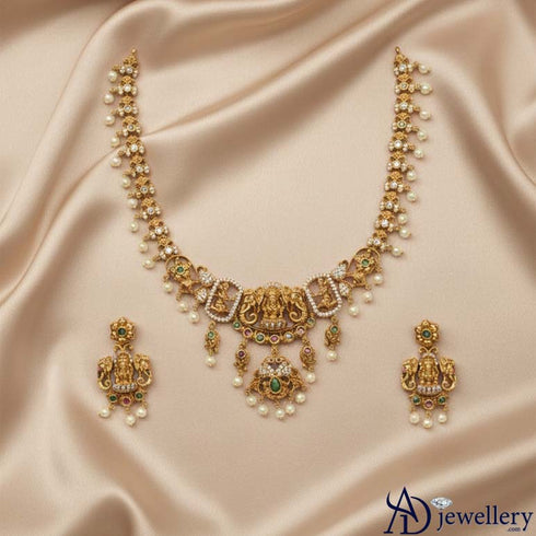 Devi Lakshmi Temple Necklace Set