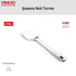 Vinod Stainless Queens Steel Roti Turner Heavy Gauge Flat Plain Cooking Spoon Steel Spatula I Set of 2 I no 1
