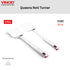 Vinod Stainless Queens Steel Roti Turner Heavy Gauge Flat Plain Cooking Spoon Steel Spatula I Set of 2 I no 1