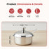 Vinod Stainless Steel Butter Pot with Butter Knife and Lid 100 gram Capacity Highest Grade Steel Rust Free Dishwasher Safe Tough Build