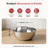 Vinod Stainless Steel Maharaja Bowl Set of 6 Pieces 150 ml Highest Grade Steel Tough and Strong Build Easy to Clean