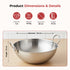 Vinod Claro Heavy Gauge Stainless Steel Kadai Plain 2.5 mm 1050 ml