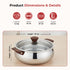 Vinod Stainless Steel Aroma Insulated Casserole with Glass Lid and Wooden Knob 1250 ml High Grade Stainless Steel and Rust Free
