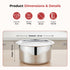 Vinod Doniv Titanium Triply Stainless Steel Tope with Cover 18 cms 3000 ml Capacity Induction Friendly