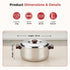 Vinod Stainless Steel Hot Casserole 2000 ml Highest Grade Steel Insulated Mirror Finish Rust Free Dishwasher Safe Easy to Carry
