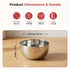 Vinod Stainless Steel Royal Hammered Bowl Set of 6 Pieces 100 ml High Grade Steel Scratch and Dent Resistant Dishwasher Safe No 5