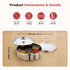 Vinod Hammered Stainless Steel Masala Dabba Spice Box with 7 Containers Spoon and Inner Lid Rust Resistant High Quality Build No 12