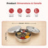 Vinod Stainless Steel Masala Dabba Spice Box with 7 Containers Spoon and Inner Lid Mirror Finish Rust Free Build No 13