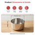Vinod Stainless Steel Vati Katori Set of 6 Pieces 400 ml Highest grade Steel Tough and Strong Build Dishwasher Safe Rust Free