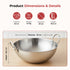 Vinod Claro Heavy Gauge Stainless Steel Kadai Plain 2.5 mm 3900 ml