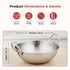Vinod Claro Heavy Gauge Stainless Steel Hammered Kadai 2.5 mm 3900 ml
