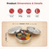Vinod Stainless Steel Masala Dabba Spice Box with 7 Containers Spoon and Additional Inner Lid Mirror Finish 6.5 Inch No 10