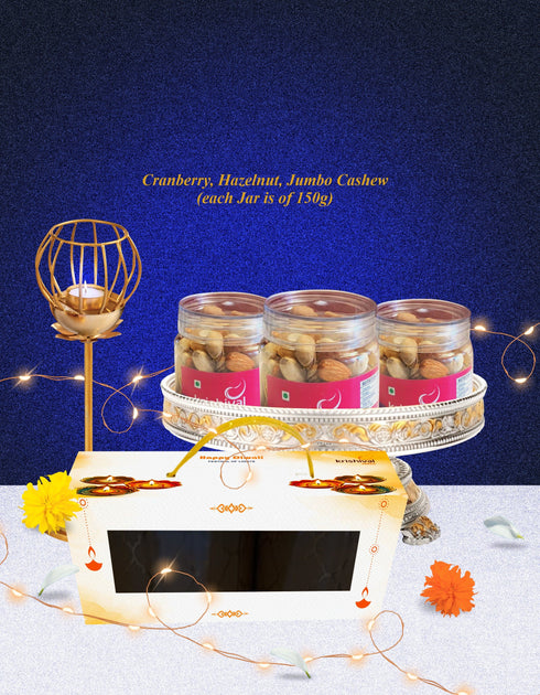 Krishival Diwali Exotic Nuts Jar Box
