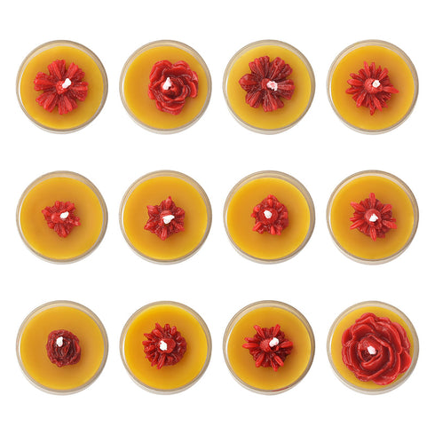Tea Light Flower Candle - Handmade | Beeswax