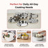 Vinod Doniv Stainless Steel Induction Bottom Multi Kadhai with 5 Plates 2 Idli 1 Mini Idli 1 Patra Momos 2 Khaman Dhokla