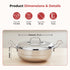 Vinod Doniv Triply Stainless Steel 6 Plates and 1 Multipurpose Kadai Steamer for Idli Dhokla Momos Heavy Guage Idli Dhokla Cooker Induction and Gas Stove Compatible 2 Idli 1 Mini Idli 1 Patra Momos 2 Khaman Dhokla