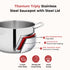 Vinod Doniv Titanium Triply Stainless Steel Sauce Pot with Cover 24 cms Capacity 5.00 Liter