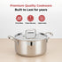 Vinod Doniv Titanium Triply Stainless Steel Sauce Pot with Cover 24 cms Capacity 5.00 Liter