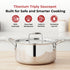 Vinod Doniv Titanium Triply Stainless Steel Sauce Pot with Cover 20 cms Capacity 3.20 Liter