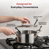 Vinod Doniv Titanium Triply Stainless Steel Sauce Pot with Cover 20 cms Capacity 3.20 Liter
