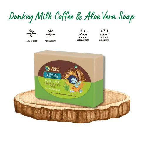 Lakshmi Krishna Naturals Donkey Milk Coffee and Aloe Vera Soap