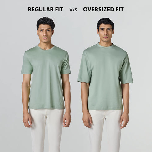 XYXX Drift Cotton Oversized T-shirts Sage Green