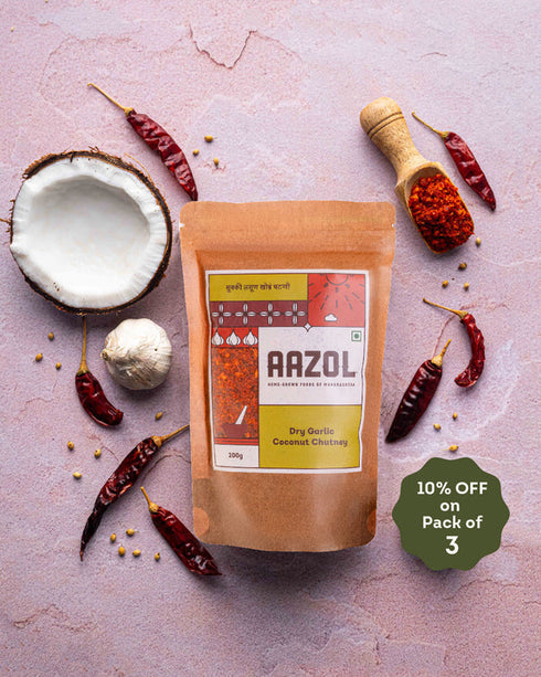 Aazol Dry Garlic Coconut Chutney: Vada Pav Masala