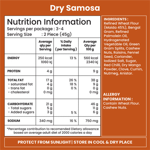 Jabsons Foods Dry Samosa