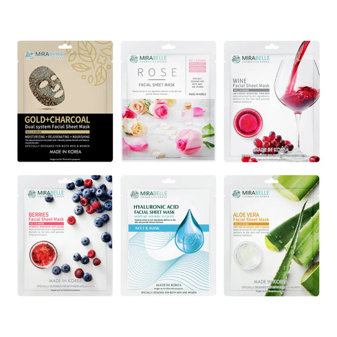 Mirabelle Korea Dry Skin Korean Face Mask Sheets Pack of 6