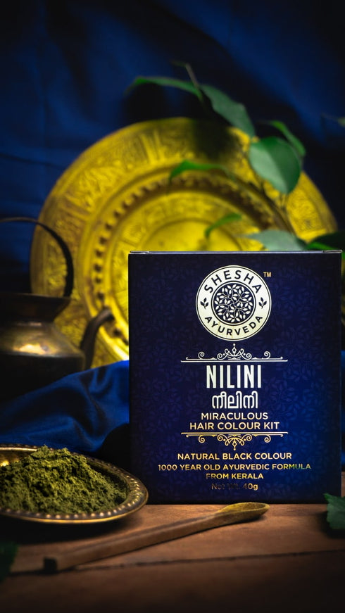 Shesha Ayurveda Nilini Ayurvedic Hair Color Kit - Natural Black