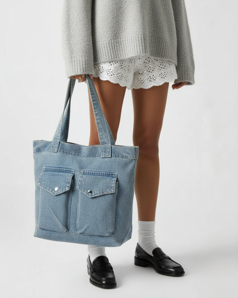 Ecoright August Denim Tote Bag