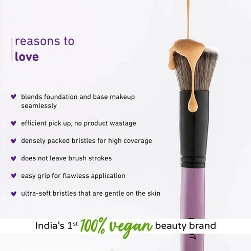 Plum Soft Blend Foundation Brush Easy Pickup 01