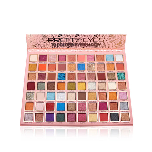 Colors Queen Pretty Eyes Eyeshadows 70 Colors Palette | 140 Gram