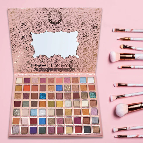 Colors Queen Pretty Eyes Eyeshadows 70 Colors Palette | 140 Gram