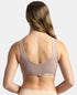 Jockey Wirefree Padded Cotton Stretch Full Coverage Lounge and Sleep Bra with Removable Pads - Mocha