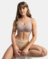 Jockey Wirefree Padded Cotton Stretch Full Coverage Lounge and Sleep Bra with Removable Pads - Mocha