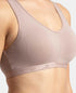 Jockey Wirefree Padded Cotton Stretch Full Coverage Lounge and Sleep Bra with Removable Pads - Mocha