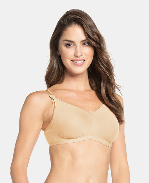 Jockey Wirefree Non Padded Cotton Stretch Full Coverage Nursing Bra with Front Clasp Opening - Light Skin