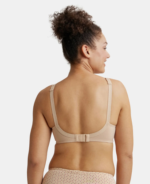 Jockey Wirefree Non Padded Cotton Stretch Full Coverage Plus Size Bra with Side Panel Support - Light Skin