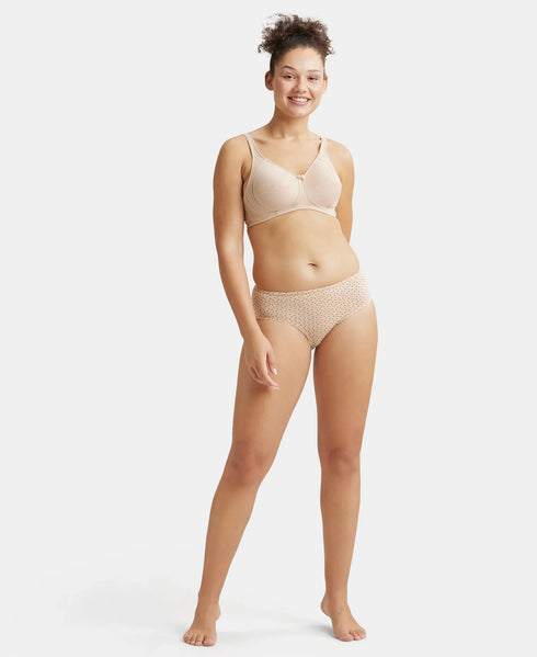 Jockey Wirefree Non Padded Cotton Stretch Full Coverage Plus Size Bra with Side Panel Support - Light Skin