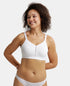 Jockey Wirefree Non Padded Cotton Stretch Full Coverage Minimizer Bra - White