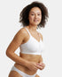 Jockey Wirefree Non Padded Cotton Stretch Full Coverage Minimizer Bra - White