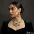 Emerald and Diamond-Look Necklace Set