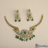 Emerald and Diamond-Look Necklace Set