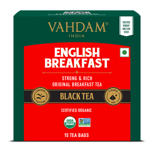 Vahdam Tea English Breakfast Black Tea 15 Count
