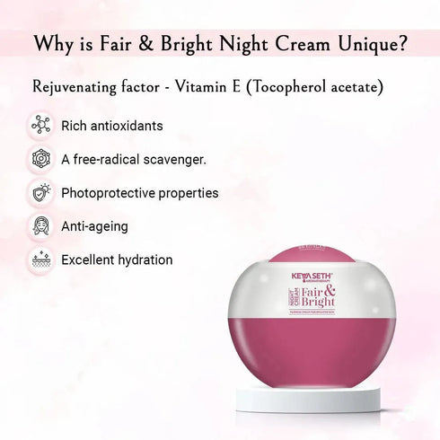 Keya Seth Aromatherapy Fair & Bright Serum + Day Cream + Night Cream Overnight Repair & Fairness Treatment kit